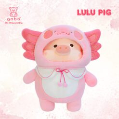 Gấu Bông Heo Lulu Cosplay Cua Hồng, Heo Mặc Áo Cua Cute
