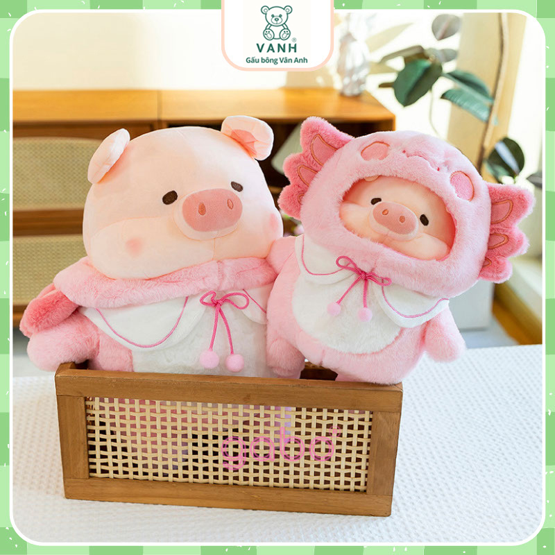 Gấu Bông Heo Lulu Cosplay Cua Hồng, Heo Mặc Áo Cua Cute 17 Gấu Nhồi Bông Heo Lulu Cua Hồng - Heo Mặc Áo Cua Cute