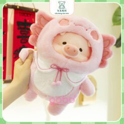 Gấu Bông Heo Lulu Cosplay Cua Hồng, Heo Mặc Áo Cua Cute 4 Gấu Nhồi Bông Heo Lulu Cua Hồng - Heo Mặc Áo Cua Cute