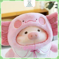 Gấu Bông Heo Lulu Cosplay Cua Hồng, Heo Mặc Áo Cua Cute 3 Gấu Nhồi Bông Heo Lulu Cua Hồng - Heo Mặc Áo Cua Cute