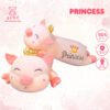 Gấu bông Heo nằm cánh tim Goodnight, Heo Vương Miện Princess size 1m1