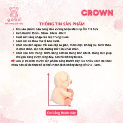 Gấu Bông Heo Vương Miện Mắt Híp Ôm Trà Sữa