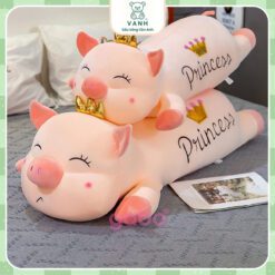 Gấu bông Heo nằm cánh tim Goodnight, Heo thiên thần size 1m1 6 Gấu bông Heo nằm cánh tim Goodnight, Heo thiên thần size 1m1