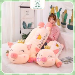 Gấu bông Heo nằm cánh tim Goodnight, Heo thiên thần size 1m1 3 Gấu bông Heo nằm cánh tim Goodnight, Heo thiên thần size 1m1