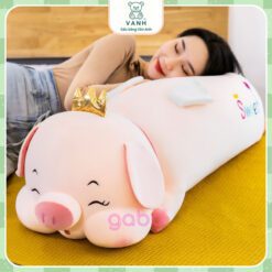 Gấu Bông Heo Vương Miện Nằm