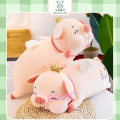 Gấu Bông Heo Vương Miện Nằm