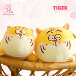 Gấu bông Hổ Mũi Tim, Gối Ôm Cọp Vàng Mặt Ngáo