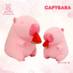 Gấu Bông Capybara Hồng rút Dưa Hấu - Chuột Lang Ăn Dưa