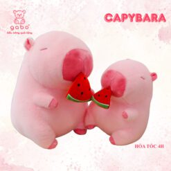 Gấu Bông Capybara Hồng rút Dưa Hấu - Chuột Lang Ăn Dưa