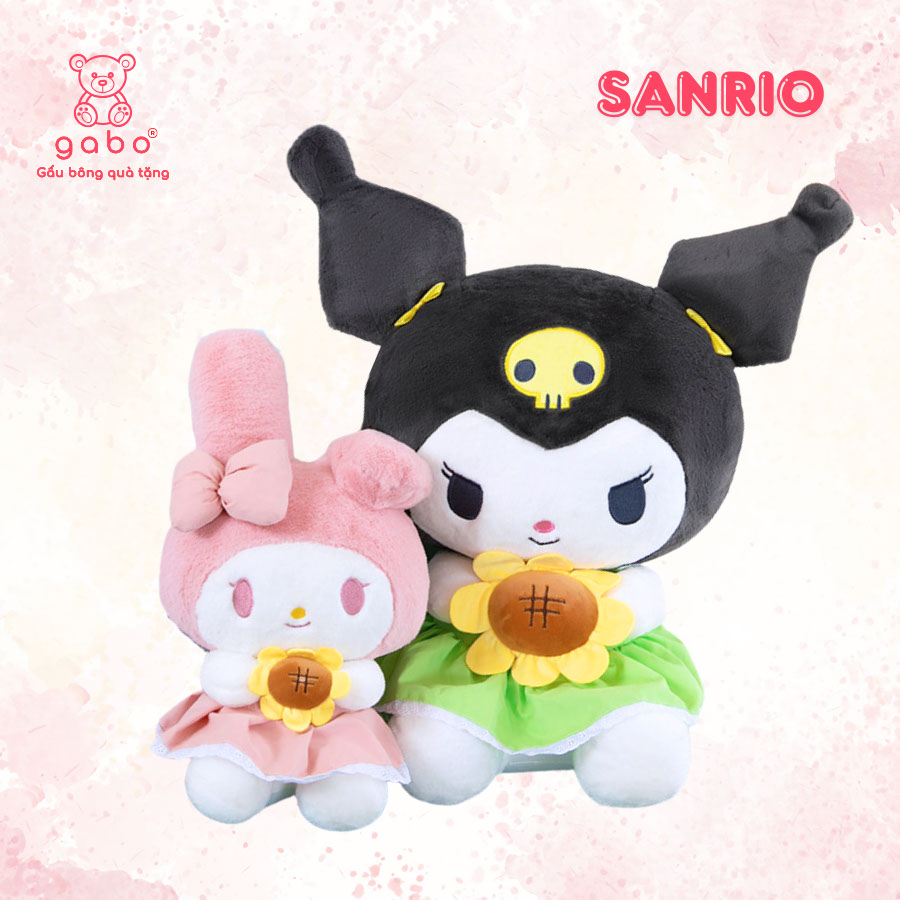 Gấu bông Kuromi Melody Ôm Hoa Hướng Dương