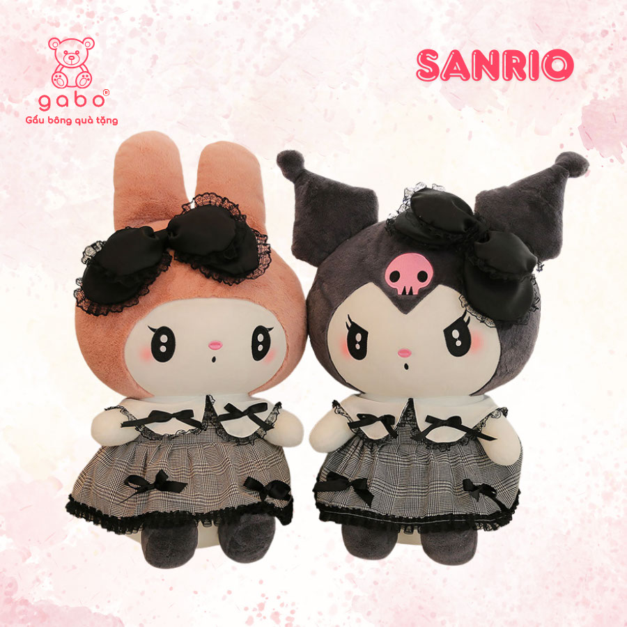 Gấu Bông Melody Mặc Váy Tiểu Thư, Kuromi Váy Ren Quý Tộc