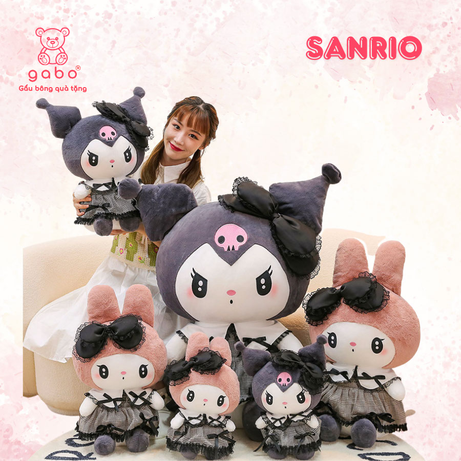 Gấu Bông Melody Mặc Váy Tiểu Thư, Kuromi Váy Ren Quý Tộc 10 Gấu Bông Melody Mặc Váy Tiểu Thư, Kuromi Váy Ren Quý Tộc