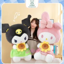 Gấu bông Kuromi Melody Ôm Hoa Hướng Dương