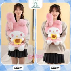 Gấu bông Kuromi Melody Ôm Hoa Hướng Dương