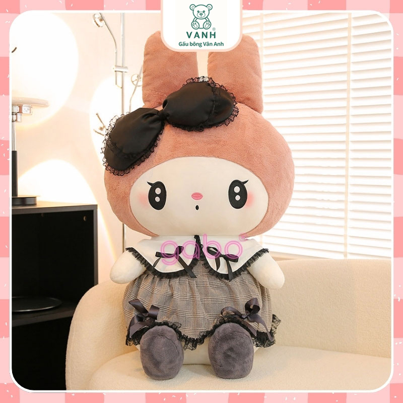 Xưởng sản xuất kinh doanh thú bông quà tặng Quảng Châu cao cấp Gấu Bông Melody Mặc Váy Tiểu Thư, Kuromi Váy Ren Quý Tộc