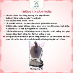 Gấu Bông Melody Mặc Váy Tiểu Thư, Kuromi Váy Ren Quý Tộc 7 Gấu Bông Melody Mặc Váy Tiểu Thư, Kuromi Váy Ren Quý Tộc