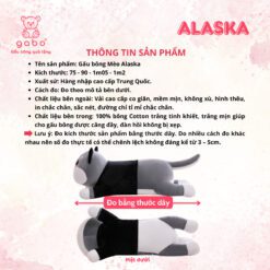Gấu bông mèo alaska 1m2 là mẫu gấu bông cao cấp được ưa thích nhất trên toàn cầu. Với chất liệu bông cao cấp tính đàn hồi vượt trội không có bụi lông. Gấu bông quà tặng sẽ là món quà tuyệt vời cho bé.
