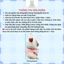 Gấu Bông Mèo Hoàng Thượng Đội Nón Vịt