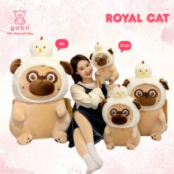 Gấu Bông Mèo Hoàng Thượng Đội Nón Vịt - Chó Đội Nón Gà