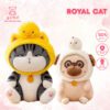 Gấu Bông Mèo Hoàng Thượng Đội Nón Vịt - Chó Đội Nón Gà