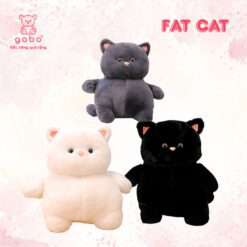 Gấu Bông Mèo Béo Mặt Ngố, Mèo Bụng Bự vô tri mặt thộn Lông Thỏ siu mượt