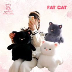 Gấu Bông Mèo Béo Mặt Ngố, Mèo Bụng Bự vô tri mặt thộn Lông Thỏ siu mượt
