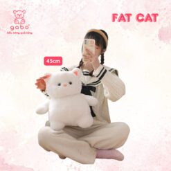 Gấu Bông Mèo Béo Mặt Ngố, Mèo Bụng Bự vô tri mặt thộn Lông Thỏ siu mượt