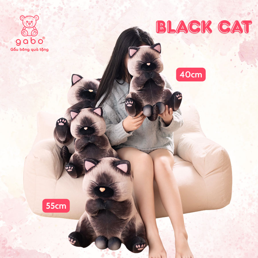 Gấu Bông Mèo Mun 3D Y Như Thật, Siêu Mềm Mại, Quà Tặng Troll Vui Nhộn 11 Gấu Bông Mèo Mun 3D Y Như Thật, Siêu Mềm Mại, Quà Tặng Troll Vui Nhộn