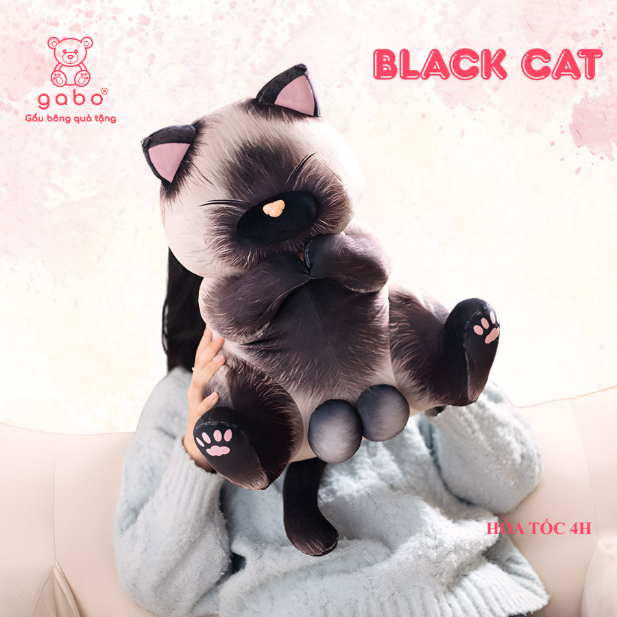 Gấu Bông Mèo Mun 3D Y Như Thật, Siêu Mềm Mại, Quà Tặng Troll Vui Nhộn 15 Gấu Bông Mèo Mun 3D Y Như Thật, Siêu Mềm Mại, Quà Tặng Troll Vui Nhộn
