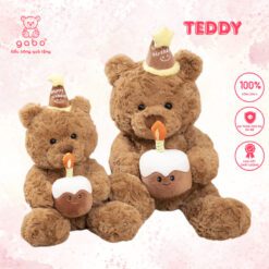 Gấu Bông Teddy Ôm Bánh Sinh Nhật, Gấu Bông Tặng Sinh Nhật Món Quà Dễ Thương Cho Bé