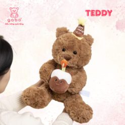 Gấu Bông Teddy Ôm Bánh Sinh Nhật, Gấu Bông Tặng Sinh Nhật Món Quà Dễ Thương Cho Bé
