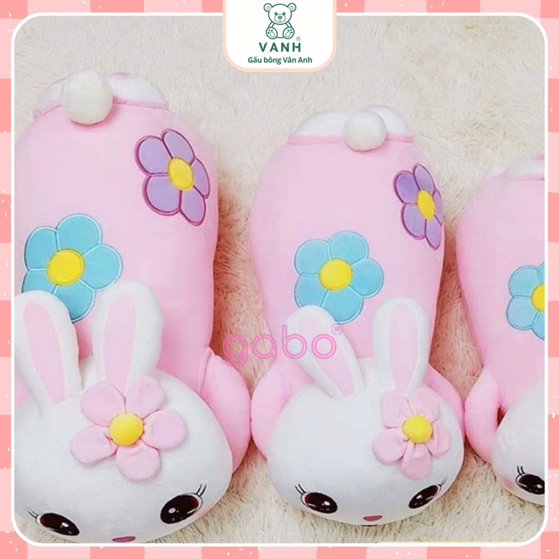 Xưởng sản xuất kinh doanh thú bông quà tặng Quảng Châu cao cấp Gấu Bông Thỏ Hoa, gối ôm Thỏ Nằm Mông Bự
