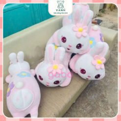 Gấu Bông Thỏ Hoa, gối ôm Thỏ Nằm Mông Bự 3 Gấu Bông Thỏ Hoa, gối ôm Thỏ Nằm Mông Bự