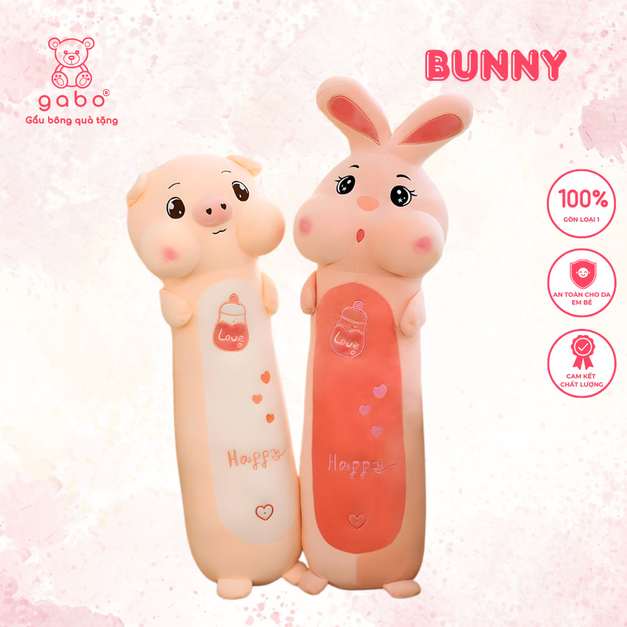 Gấu Bông Thỏ Má Phính - Gối Ôm Heo Má Phính