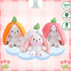 Gấu Bông Thỏ Trong Quả Dâu