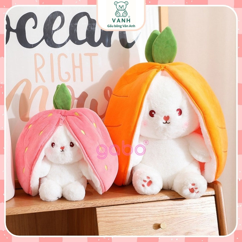 🐰 Gấu Bông Thỏ Trong Quả Dâu & Củ Cà Rốt – Mẫu Quà Tặng Siêu Dễ Thương 10 Gấu Bông Thỏ Trong Quả Dâu