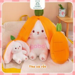 🐰 Gấu Bông Thỏ Trong Quả Dâu & Củ Cà Rốt – Mẫu Quà Tặng Siêu Dễ Thương 5 Gấu Bông Thỏ Trong Quả Dâu