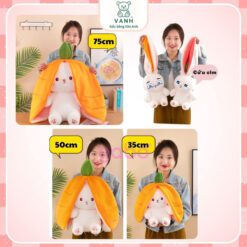 🐰 Gấu Bông Thỏ Trong Quả Dâu & Củ Cà Rốt – Mẫu Quà Tặng Siêu Dễ Thương 6 Gấu Bông Thỏ Trong Quả Dâu