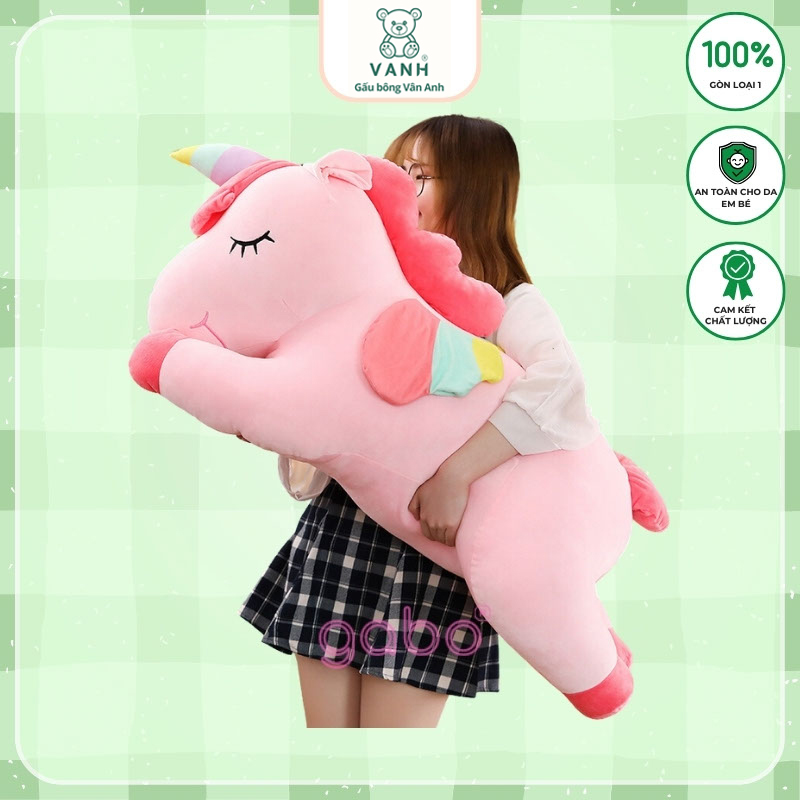 Gấu Bông Ngựa Unicorn kì lân 1 Sừng