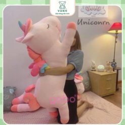 Gấu Bông Ngựa Unicorn kì lân 1 Sừng 4 gấu bông Ngựa một sừng