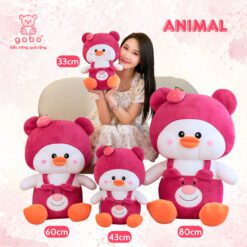 Gấu Bông Vịt Dâu Mặc Yếm Gấu Dâu - Vịt Cosplay Lotso