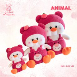 Gấu Bông Vịt Dâu Mặc Yếm Gấu Dâu - Vịt Cosplay Lotso