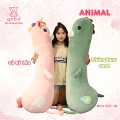 Gấu bông Vịt nhồi bông Gối Ôm Gà Vịt Khủng Long Xanh Size 1m2