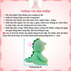 Gấu Bông Lena cosplay kì lân, Lena Rồng xanh, Lena Gấu trúc,