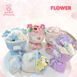 Bó Hoa Gấu Bông Set Bó Hoa Kèm Gấu 4 món