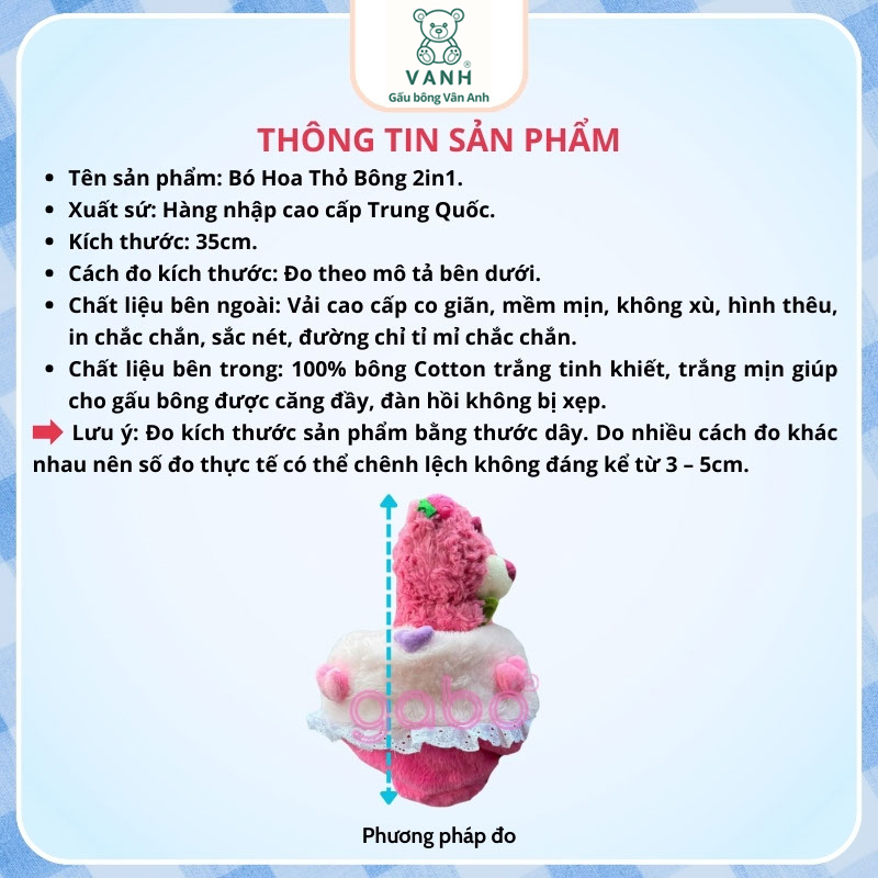 Xưởng sản xuất kinh doanh thú bông quà tặng Quảng Châu cao cấp bó hoa thỏ bông 2in1