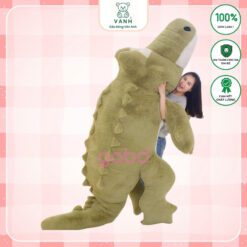 Gấu Bông Cá Sấu Lưng Gai Siêu To Khổng Lồ Có Khoá Kéo