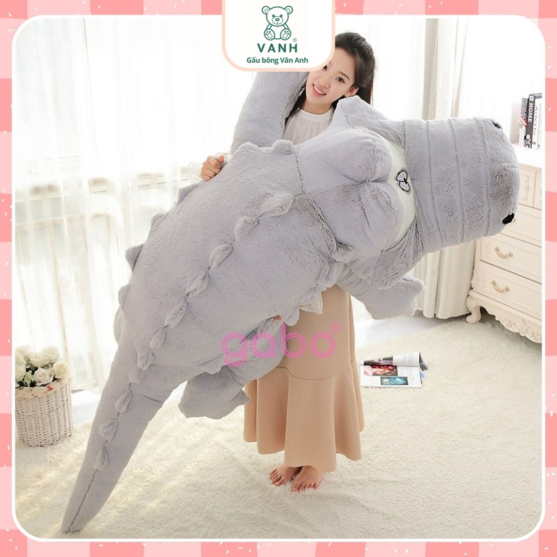 Xưởng sản xuất kinh doanh thú bông quà tặng Quảng Châu cao cấp Gấu Bông Cá Sấu Lưng Gai Siêu To Khổng Lồ Có Khoá Kéo