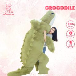 Gấu Bông Cá Sấu Lưng Gai Siêu To Khổng Lồ Có Khoá Kéo