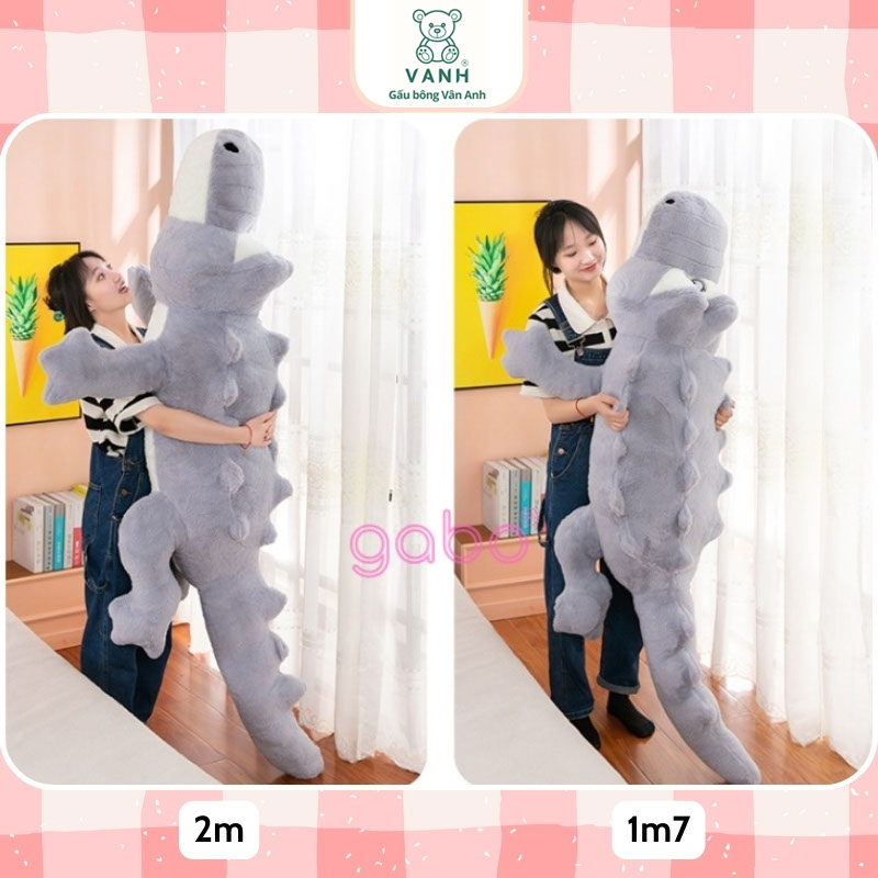 Xưởng sản xuất kinh doanh thú bông quà tặng Quảng Châu cao cấp Gấu Bông Cá Sấu Lưng Gai Siêu To Khổng Lồ Có Khoá Kéo